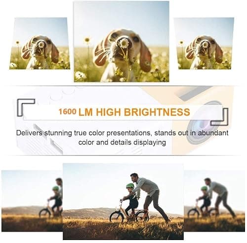 INF Projector with pocket size, mini projector, with HDMI, AV and SD port, yellow/white — view 3
