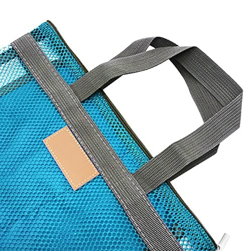 Pebipoo Mesh Shower Caddy Bag, Quick Dry Portable Tote Bag and Inner Pocket, Lightweight Bath Organizer for College Dorm Bathroom, Swimming, Gym, Beach, Travel (Blue) — view 4