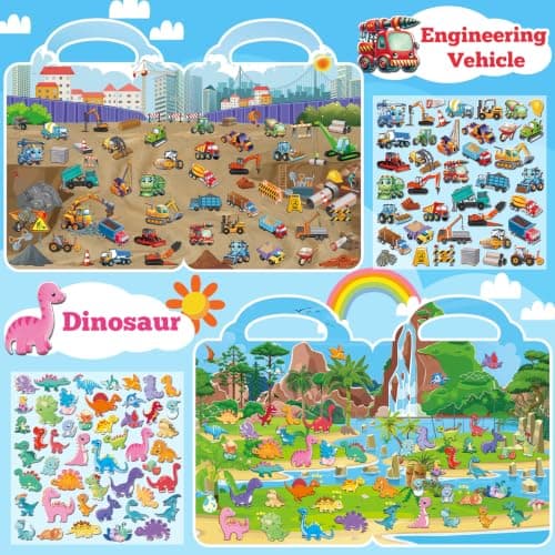 Kalysky 6 Pack Reusable Sticker Book for 2+ Year Olds — view 3