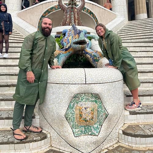 UPSEN Rain Ponchos for Adults, Reusable Raincoats for Women Men, 2 Pack Emergency Rain Jacket with Hood for Disney Outdoor, Green — view 3