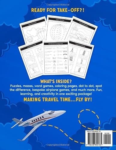 Airplane Activity Book for Kids Ages 8-12: Puzzles, Games & Travel Challenges for Kids Ages 8–12 | Screen-Free Airplane & Long Flight Activities — view 2