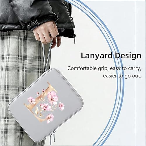 Initail 9-11 Inch Tablet Sleeve Bag for Men & Women,Portable Ipad Carrying Case, Ipad Bag for Daily Work Travel Ipad Accessories for Gift (GR-L) — view 6