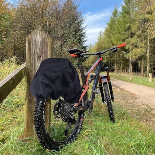 AKOOSY Cycling Bag Rain Cover for 40-50l Backpack, Black Polyester Taffeta — view 6