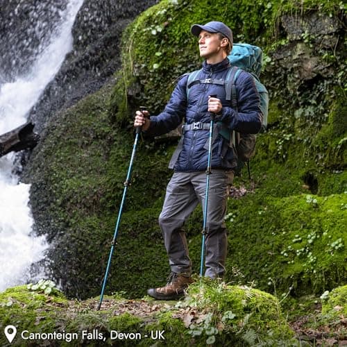 Trail Telescopic Walking Poles, 2 Pack, Adjustable 65–135cm, Teal — view 5