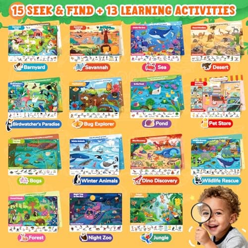 JoyCat Seek & Find Game Book Animal Preschool Learning Activity for 3-5 — view 4