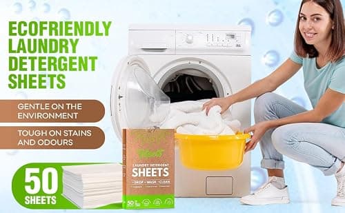 Topest Ultra-Concentrated Laundry Detergent Sheets | 50 Sheets, Fresh Linen Scent, up to 100 Small Loads | for Deep Cleaning, Machine and Hand Washing | Vegan, Cruelty-Free, Eco Friendly — view 3