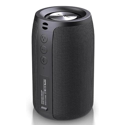 HAVAL Portable Bluetooth Speakers, Wireless Speaker, S32 Small Outdoor Speaker, Waterproof IPX5, Stereo Pairing/Bass/USB/MIC/TF Card/AUX for Home Outdoor Travel, Gift for Men, Kids -Black