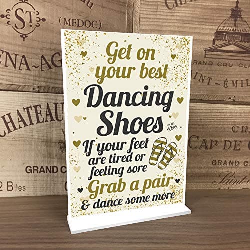 Red Ocean FLIP FLOP BASKET Wedding Sign Dancing Shoes Free Standing Plaque Wedding Decoration Keepsake — view 4