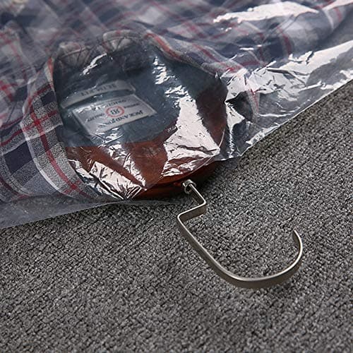 RINTATI 50 Pcs Plastic Garment Bags Set 35.4inch Lightweight Clear Dry Cleaning Laundrette Hanging Clothes Dust Protector Covers for Closet Clothes Storage. — view 4