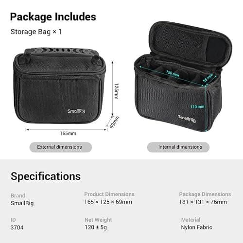 SMALLRIG Camera Storage Bag, Camera Protective Carrying Case - 3704 — view 4