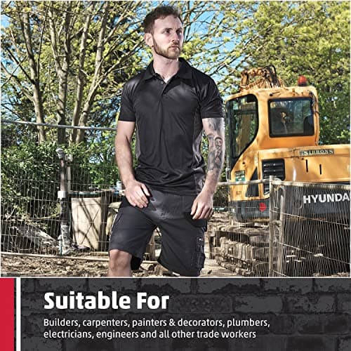 TuffStuff 827 Elite Mens Multi Tool Holster Pocket Heavy Duty Cargo Work Shorts Combat Trousers (34", Grey) — view 2