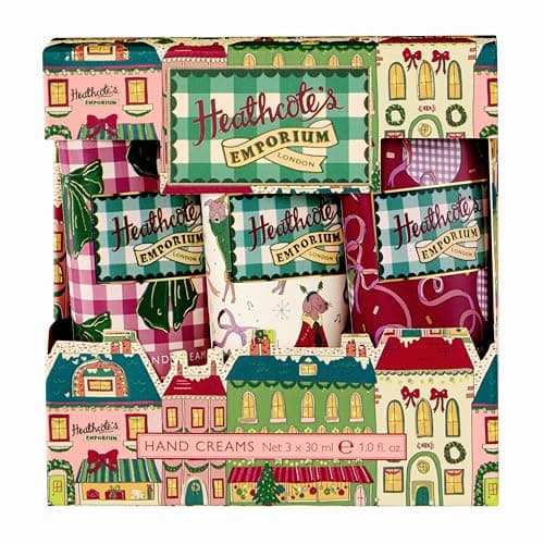 Heathcote & Ivory Hand Creams 3x 30ml, Moisturiser, Festive Fragrance, Shea Butter, Vitamin E, Travel and Pocket Size, Vegan and Cruelty Free, Beauty Gift For Her, Christmas Stocking Filler