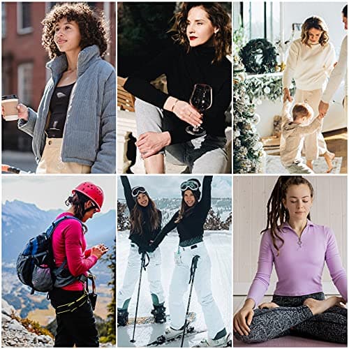 Fomolom Thermal Underwear Women Long Johns Womens Thermal Underwear Sets Solid Ultra Soft Base Layer Gifts with Box (Purple, Large) — view 5