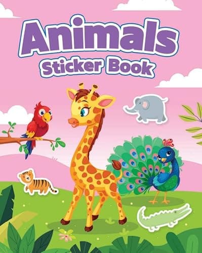 Anila's Animals Activity Pack with Colouring Books, Sticker book, Stationery Set, Colouring Pencils & 100 Reusable Stickers.(Perfect for children aged 3-8). — view 6