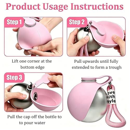 2 in 1 Portable Dog Water Bottle, Dog Water Bottles for Walking — view 6