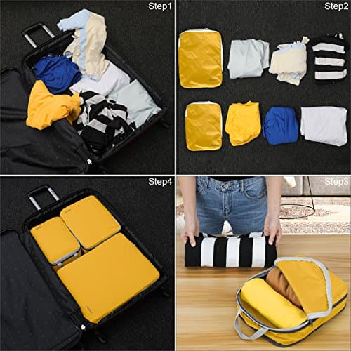 Gonex Compression Packing Cubes, 4-Piece Expandable Travel Organisers — view 5