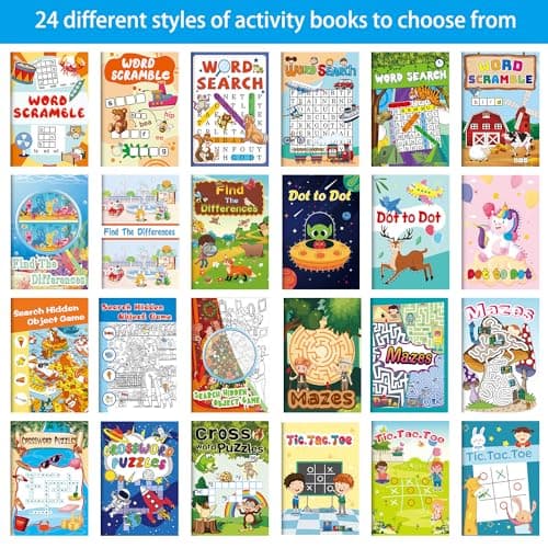 Kalysky 24 Pack Activity Book, Mini Activity Books for Kids Party Favours — view 3