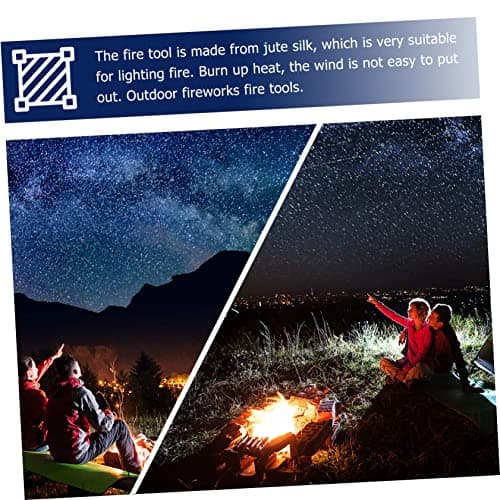 Anneome 6packs Outdoor Survival Fire Starter Tool Camping Accessories Fire Jute Silk for Travel and Backpacking Essentials — view 5