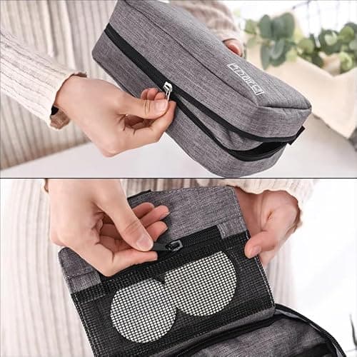 Yuexitech Hanging Toiletry Bag for Men & Women, Foldable Toiletry Bag for Men, Mens Wash Bags Toiletry Bags for Travel, Hanging Toiletry Bags for Women with Hook Organizer — view 6