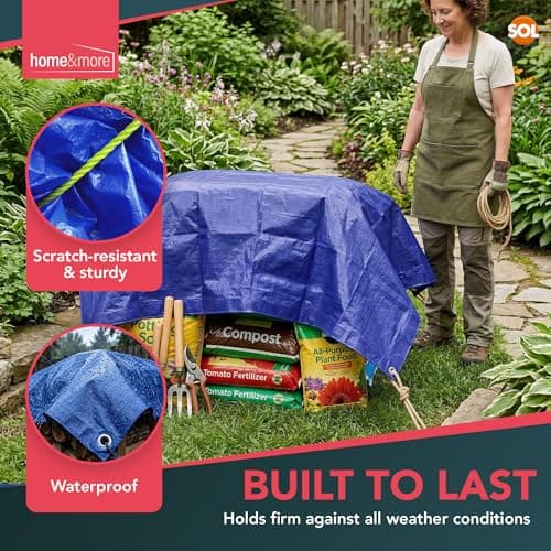 SOL Small Tarpaulin 1m x 0.85m - Waterproof Heavy Duty Cover Sheet — view 4