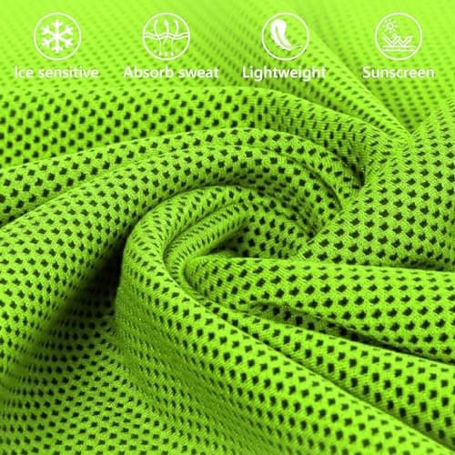 SZELAM [4 Pack] Cooling Towel (40”x 12”) Sweat Towel, Cool Rags Neck, Ice Towel Sport, Yoga, Trip, Beach, Camping, Cruise, Gym and More, Wet Towels Cool Down Neck, Sky Blue/Rose Red/Green/Royal Blue — view 3