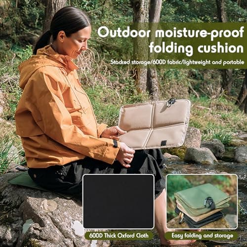Merzio 2-Pack Folding Sit Mat, Portable Seat & Waterproof Seat Cushions — view 4