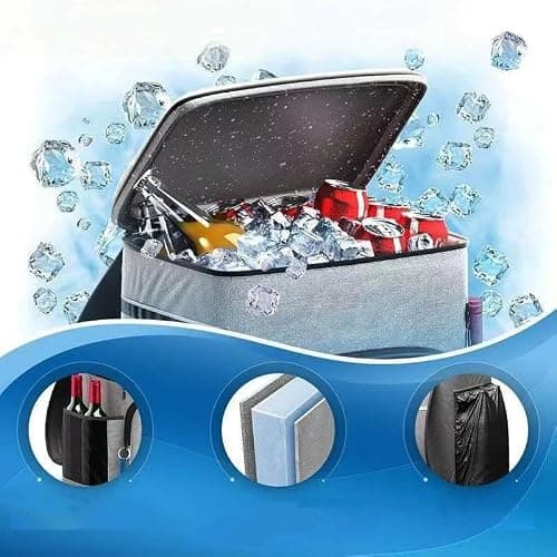 BRAVECOW Cooler Backpack, Insulated Refrigerated Leakproof Outdoor Portable Cold for 24 Hours Picnic Fresh Holds 54 Cans/4 Wine Bottles Large Capacity Hiking Camping — view 5