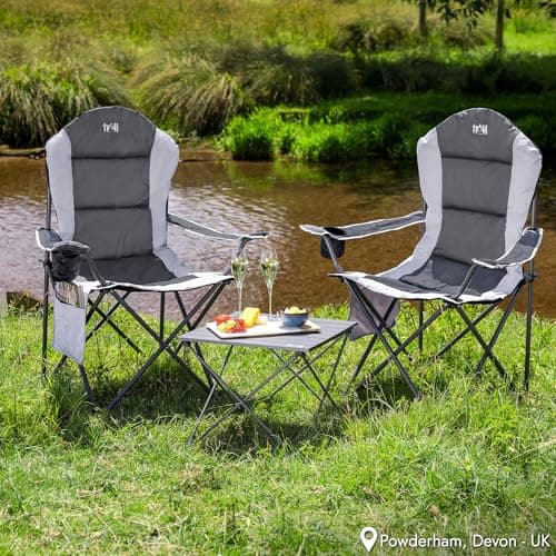 Trail Falcon High Back Camping Chairs, Grey, 2 Pack — view 2