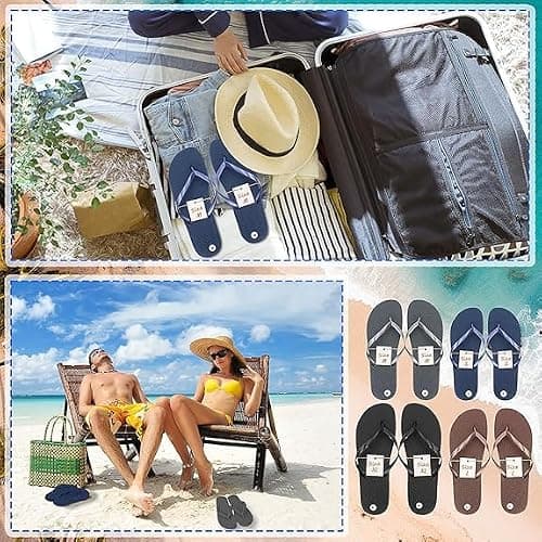 24 Pairs Wedding Flip Flops for Guests, Party Favour Sandals with Bags — view 5