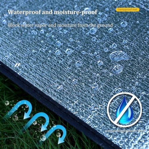 Birtern 200x200cm Aluminum Camping Mat, Sleeping Foam Pad, Insulating Foldable Foil Blanket for Outdoor Travel Picnic — view 5