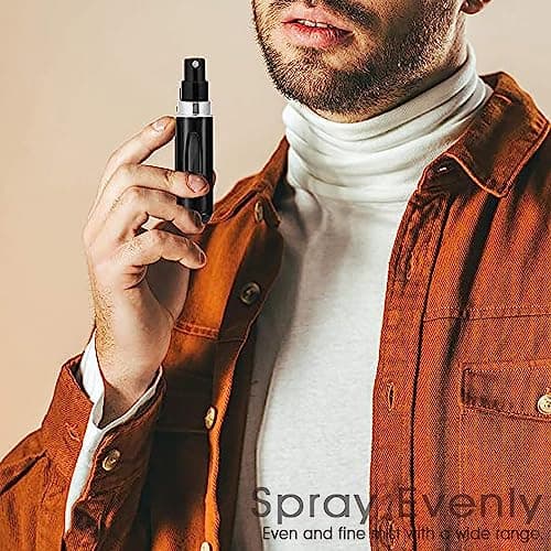 Rosiya Perfume Atomiser pack of 5pcs Perfume Travel Bottle, 5ML Refillable Perfume Spray Bottle Easy to Refill Empty Atomiser for Purse, Handbag, Pocket and Luggage (Glossy) — view 5