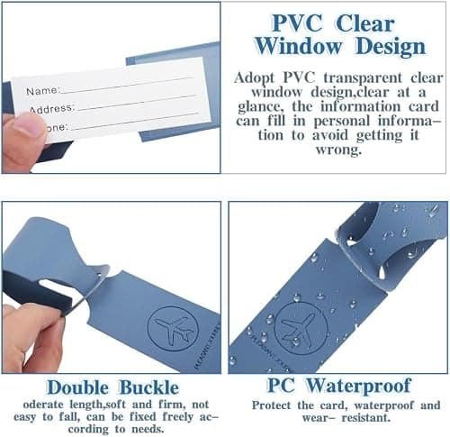 DIYJEP Clear Suitcase Cover Protectors with Luggage Tag(26in) — view 4