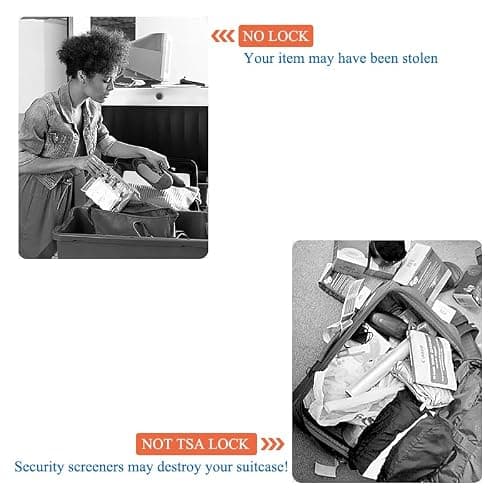 Lahviuu Suitcase Locks 3-Digit Number Combination TSA 007 Suitcases Locks, TSA Approved Luggage Lock for Replacement and Retrofit, Customs Code Lock for Travel Case, Suitcase Accessorie Black — view 3