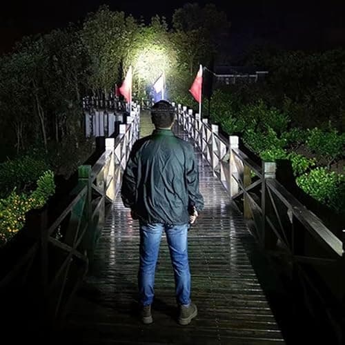 TopTrend1 LED Headlight, 300 Lumen Head Torch with Adjustable Head Band. IPX4 Waterproof, 3 Light Modes, Bright Mode, Low Mode, Strobe Mode. Ideal for Dog Walking, Jogging, Camping, Cycling, Hiking. — view 4