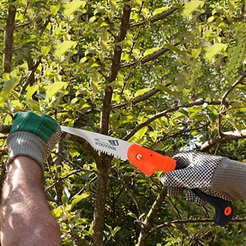 Folding Hand Saw, Pruning Saw for Trimming Gardening Camping Hiking Orange — view 2