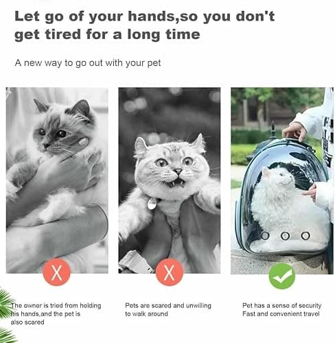 Premium Pet Carrier Backpack with Transparent Bubble Window - Breathable Space Capsule Travel Bag for Small Dogs, Cats & Rabbits, Ventilated Comfortable Rucksack. — view 5