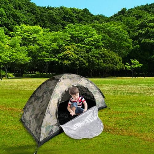 Joygoodta 1 Person Camping Tent, Waterproof Windproof Backpacking Tent with Mesh Vent for Hiking, Beach & Travel, 200x100 cm — view 5