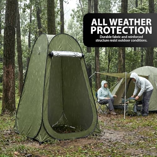 ZENO Toilet Privacy Tent for Camping | Portable Pop Up Tent | Shower Tent For Outdoor Changing Dressing and Camping | Ideal for Fishing, Beach, Picnic, Sunshade Outdoor Backpack Shelter Canopy — view 4