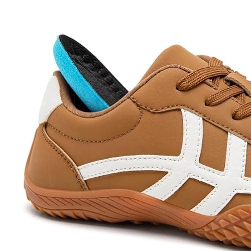 XKOWUO Womens Walking Grounding Sneaker Zero Drop Sole Lightweight Road Running Shoes Non-Slip Tennis Sneakers Breathable Fashion Athletic Brownsize 4 — view 6