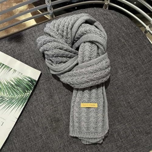 Scarf For Women Uk Womens Scarf Ladies Scarves travel accessory Cozy Thick Wool Knitted Shawl – Couples Matching Winter For Date Night & Holiday Gifting — view 2
