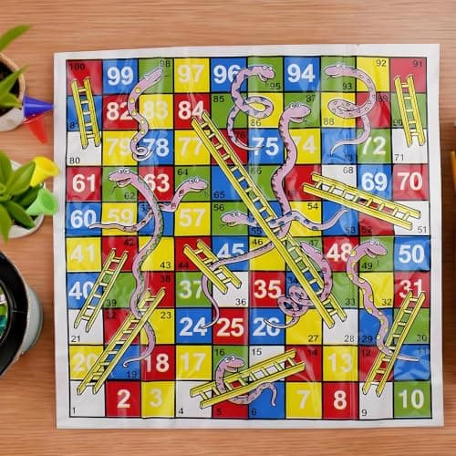 Snakes And Ladders Travel Game 5 Pack Foldable Board Set For Kids — view 3