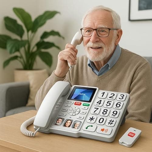 EasyCall Pro 4G GSM Wireless Desk Phone with Large Keypad, SOS Button & Wi-Fi Hotspot — view 5