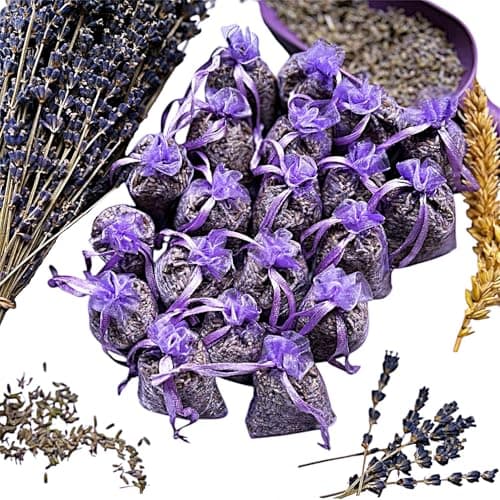 3drom 12 Sachets of Premium Dried Premium Lavender in Delicate Lilac Organza Bags - Natural Home Fragrance, Sleep Aid, Gifts & Moth Repellent — view 6