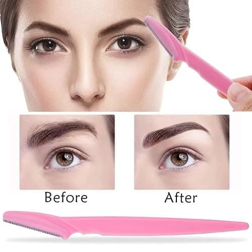 18Pcs Eyebrow Razors Facial Hair Remover Eyebrow Trimmer Shaper with Precision Cover Exfoliating Dermaplaning Tool Portable Shaving Grooming Kit for Women and Men — view 4