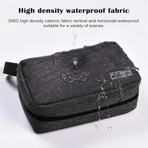 Yuexitech Mens Toiletry Travel Bag, Hanging Wash Bag Womens, Foldable Toiletry Bag Hanging Travel Organizer for Men and Women Travel Size Accessories Black — view 4