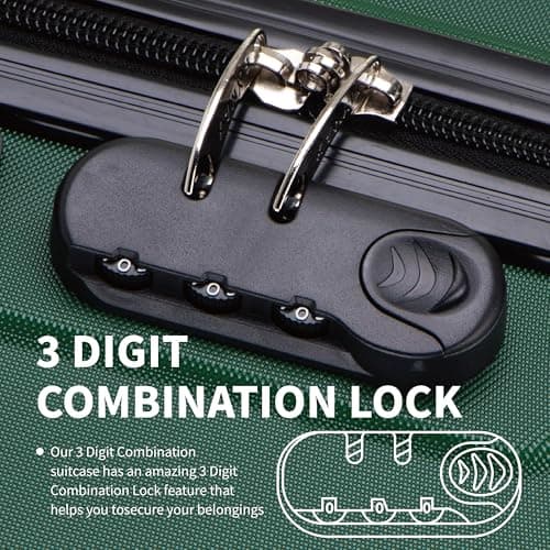 FLYMAX XL 32" Extra Large Suitcase 4 Wheel Lightweight Luggage Hard Shell Check in Hold Travel ABS 143 Litre Capacity Travel Case with 3 Digit Combination Lock + Telescopic Handle — view 5
