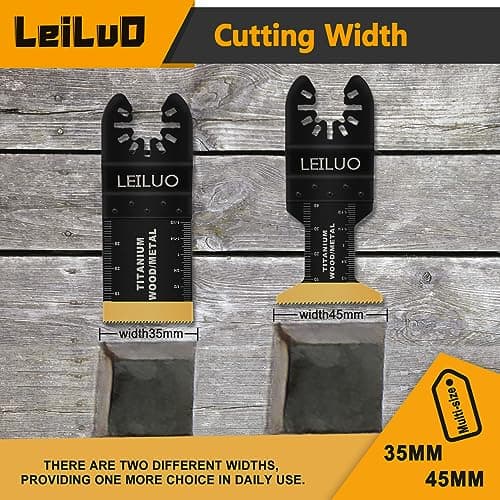 LEILUO 10Pcs Titanium Multitool Blades, Multitool Saw Blade Set Bag — view 4