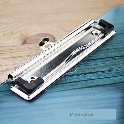 Sijihua Clipboard Folder Board Office Folder with Heavy Duty Clip (2 Packs) A4 Clear Blue + Green — view 6