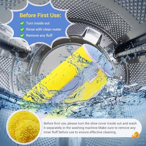 Teletrogy Shoe Washing Machine Bag 2Pcs with Hidden Zipper,Yellow, Max UK14 — view 5
