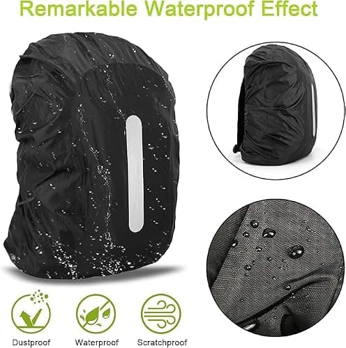 2 Pcs Waterproof Backpack Rain Cover 18L-30L for Rainy Days Hiking Travel — view 3